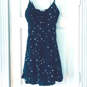 NWOT Navy Sundress with white birds